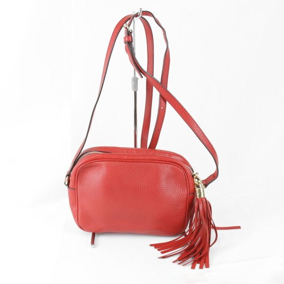 GUCCI Red Leather Shoulder Bag - Picture 2 of 8